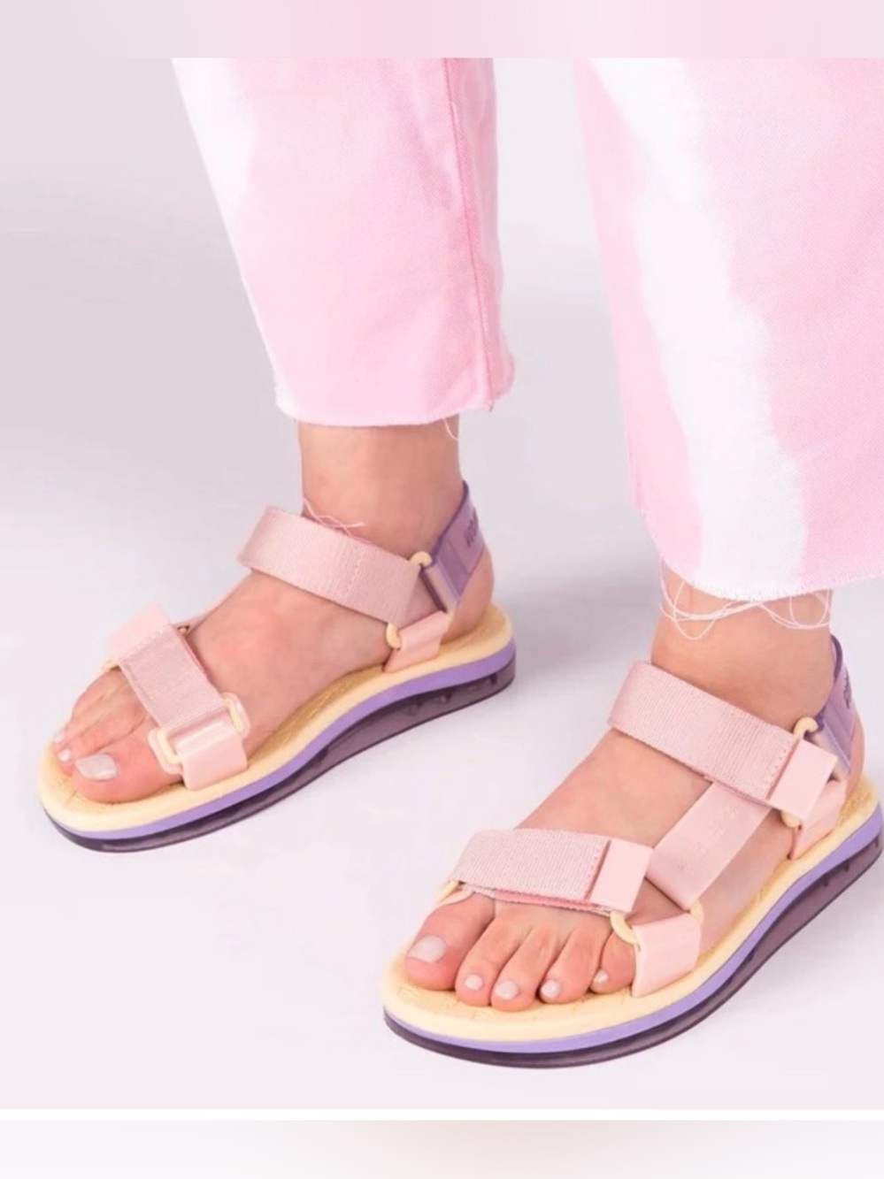 Melissa Papete + Rider Sandal pink/yellow